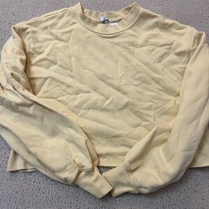 Pale yellow cropped sweater